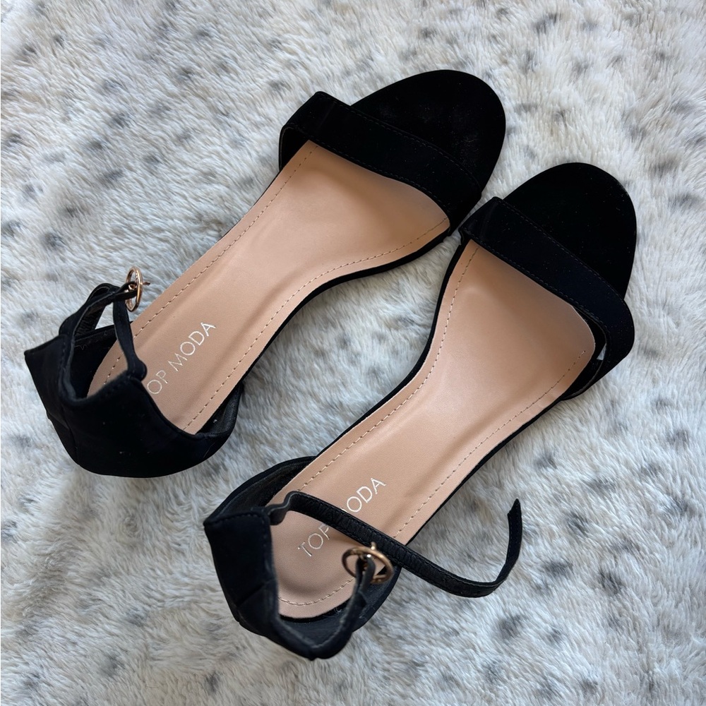 TOP Moda Women's Elegant Black Sandals